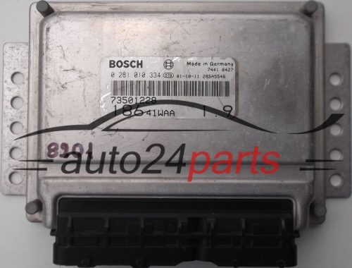 KOMPUTER STEROWNIK SILNIKA FIAT MULTIPLA 1.9 JTD, BOSCH 0 281 010 334, 0281010334, 18641WAA, 73501228
