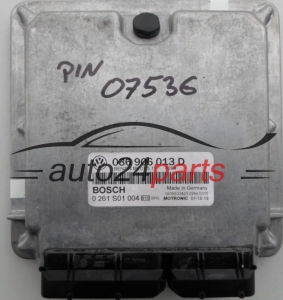 CENTRALINA DO MOTORE VW VOLKSWAGEN GOLF 1.6 036906013D, 036 906 013 D, BOSCH 0 261 S01 004, 0261S01004, BENZIN MED7.5.11 5129 1039S02877