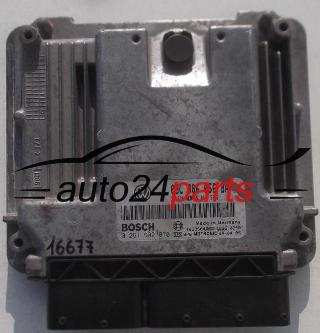 Μονάδα Ελέγχου Κινητήρα VW VOLKSWAGEN GOLF 1.6 FSI BOSCH 0 261 S02 070, 0261S02070, 03C 906 056 BA, 03C906056BA 
