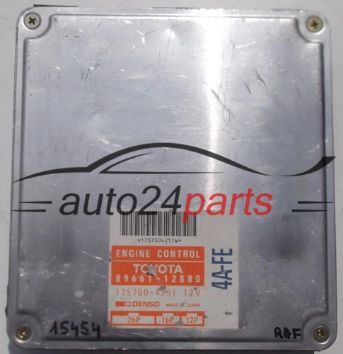 KOMPUTER STEROWNIK SILNIKA TOYOTA COROLLA DENSO 175700-4251, 1757004251, 89661-12880, 8966112880