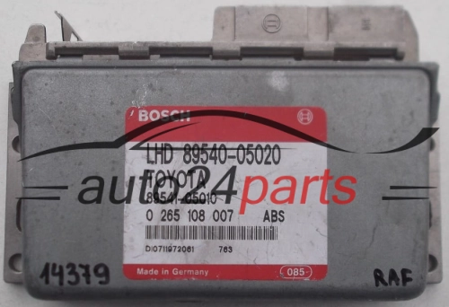 ABS STEROWNIK TOYOTA CARINA E BOSCH 0 265 108 007, 0265108007, 89540-05020, 8954005020, 89541-05010, 8954105010 - 14379
