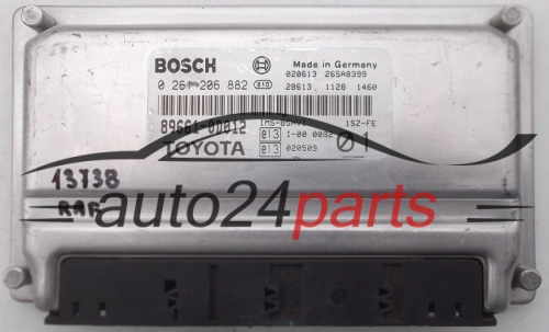 KOMPUTER STEROWNIK SILNIKA TOYOTA YARIS 1.0, BOSCH 0 261 206 882, 0261206882, 89661-0D011, 896610D011, 89661-0D012, 896610D012