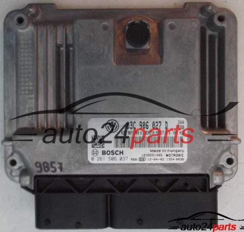 ECU ENGINE CONTROLLER VW VOLKSWAGEN SHARAN 1.4 TSI BOSCH 0 261 S06 037, 0261S06037, 03C 906 027 D, 03C906027D 