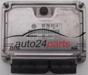 KOMPUTER STEROWNIK SILNIKA SKODA FABIA VW VOLKSWAGEN POLO 1.9 TDI 038906019LA, 038 906 019 LA, BOSCH 0 281 011 217, 0281011217, DIESEL EDC15P+ 4904, 1039S02254 - 13716, A174