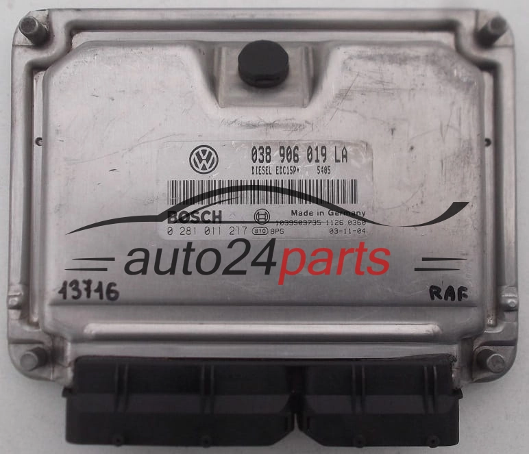 KOMPUTER STEROWNIK SILNIKA SKODA FABIA VW VOLKSWAGEN POLO 1.9 TDI 038906019LA