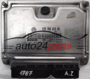 ECU ENGINE CONTROLLER SEAT IBIZA CORDOBA 1.9 TDI ASZ 038 906 019 DQ, 038906019DQ, BOSCH 0 281 010 891, 0281010891, 1039S00137, DIESEL EDC15P+ 1536 