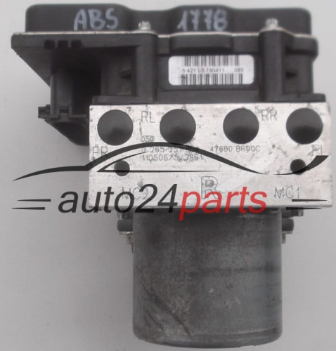 BOMBA HIDRAULICA Y CENTRALITA ABS NISSAN QASHQAI BOSCH 0 265 251 854,  47660 BR00C,  0 265 951 743