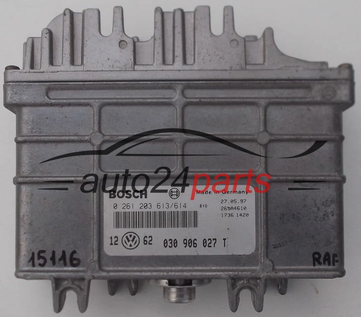 CENTRALINA MOTORE VW VOLKSWAGEN GOLF VENTO BOSCH 0 261 203 613/614, 0261203613, 0261203614, 030 906 027 T, 030906027T