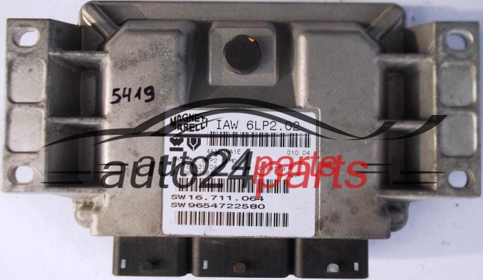 CALCULATEUR MOTEUR CITROEN C3 1.4 MAGNETI MARELLI IAW 6LP2.02, IAW6LP202, HW 16.631.044, 16631044, 9647498180, SW 16.711.064, 16711064, 9654722580