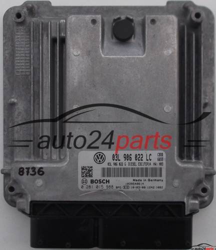 ECU CENTRALITA DE MOTOR VW VOLKSWAGEN SCIROCCO 2.0, BOSCH 0 281 015 988
