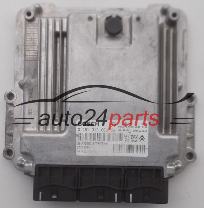 Μονάδα Ελέγχου Κινητήρα CITROEN PEUGEOT 2.2 HDI BOSCH 0 281 013 666,  96 654 652 80