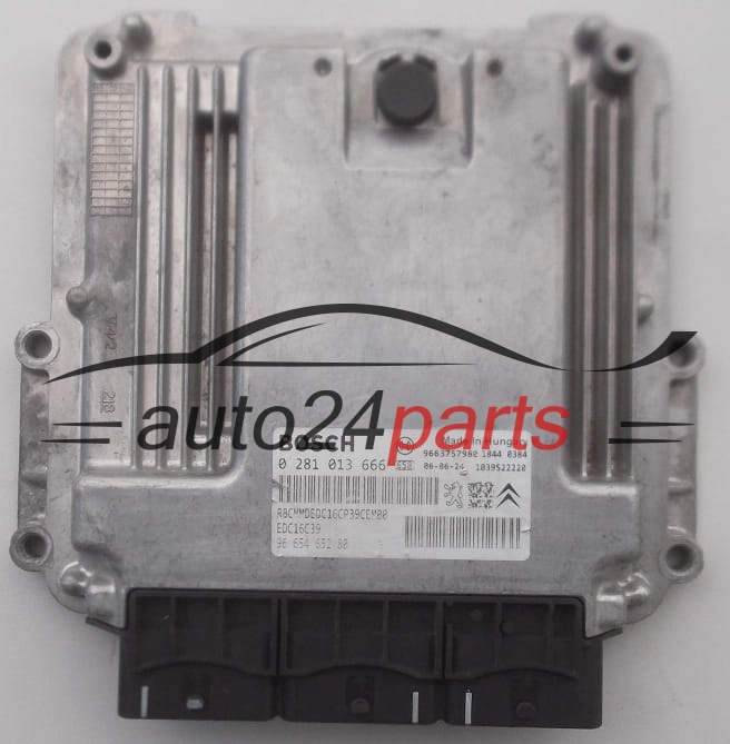 Μονάδα Ελέγχου Κινητήρα CITROEN PEUGEOT 2.2 HDI BOSCH 0 281 013 666,  96 654 652 80