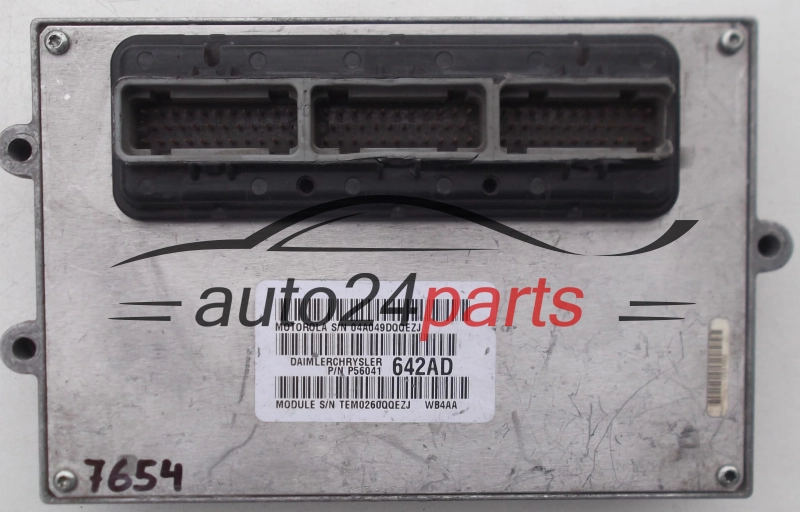 CALCULATEUR MOTEUR CHRYSLER GRAND CHEROKEE MOTOROLA 04A049DQQEZJ, P56041 642AD, P56041642AD, 642AD, WB4AA