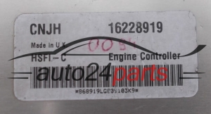 Μονάδα Ελέγχου Κινητήρα OPEL ASTRA ZAFIRA 1.6 X16XEL DELPHI DELCO 16228919 CNJH