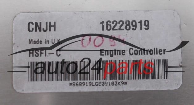 Μονάδα Ελέγχου Κινητήρα OPEL ASTRA ZAFIRA 1.6 X16XEL DELPHI DELCO 16228919 CNJH