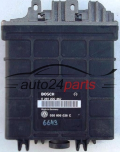 KOMPUTER STEROWNIK SILNIKA VOLKSWAGEN GOLF VENTO 1.4 BOSCH 0 261 200 257, 0261200257, 030 906 026 C, 030906026C - 6643, 8529, 9728, 9729, 9730, 13401, 14011