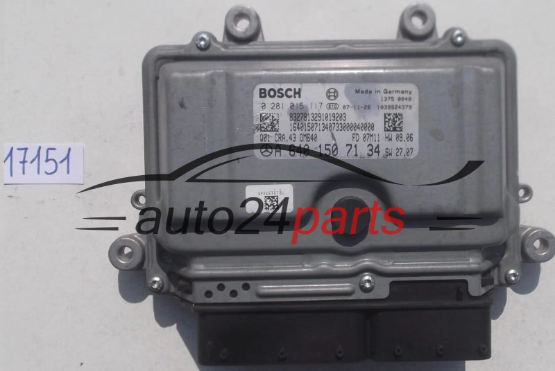 Μονάδα Ελέγχου Κινητήρα MERCEDES A180/B180 2.0 CDI BOSCH 0 281 015 117