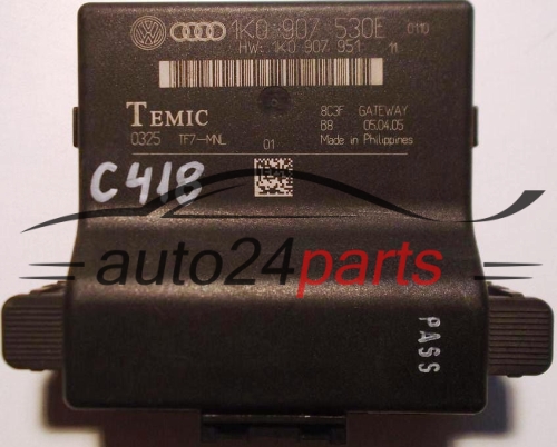 CONFORT MODULE GATEWAY VOLKSWAGEN AUDI TEMIC 1K0907530E, 1K0 907 530 E