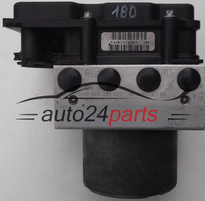Aντλία ABS PEUGEOT 307 BOSCH 0 265 231 302, 0265231302, 96 505 767 80, 9650576780, 0 265 800 390, 0265800390