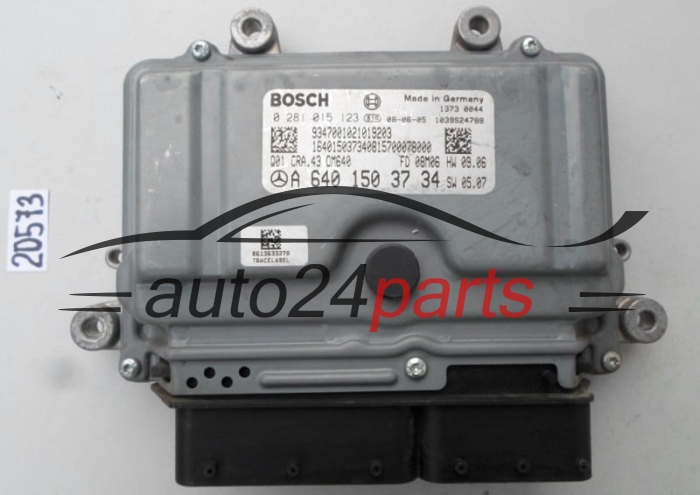 KOMPUTER STEROWNIK SILNIKA MERCEDES 2.0 CDI BOSCH 0 281 015 123, 0281015123, A 640 150 37 34, A6401503734, CRA.43 