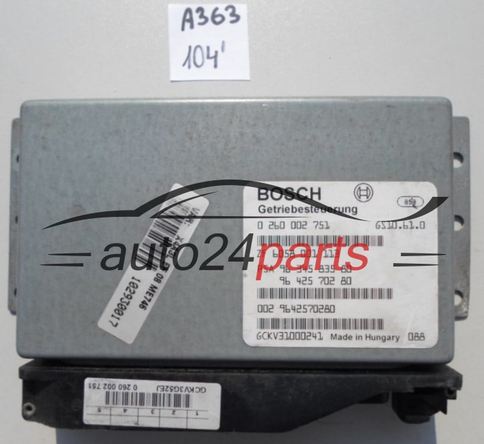 STEROWNIK SKRZYNI AUTOMATYCZNEJ CITROEN PEUGEOT BOSCH 0 260 002 751,  96 345 835 80