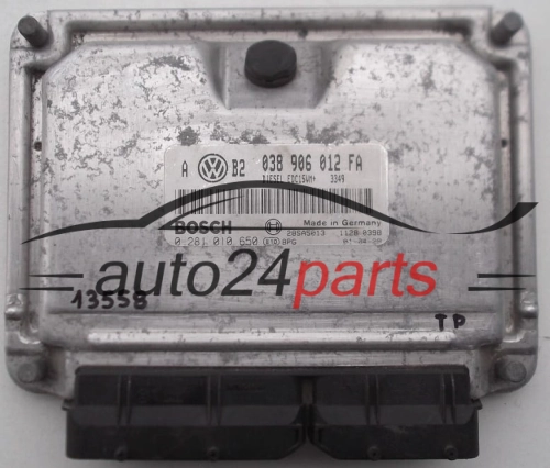 KOMPUTER STEROWNIK SILNIKA VW VOLKSWAGEN GOLF 1.9 TDI BOSCH 0 281 010 650, 0281010650, 038 906 012 FA, 038906012FA