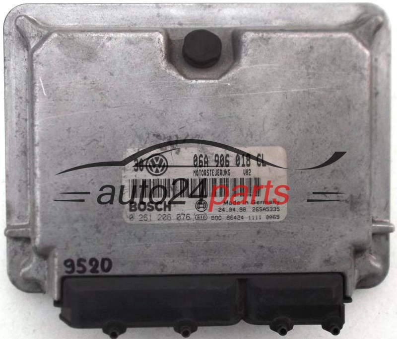 MOTORSTEUERGERÄT ECU STEUERGERÄT VW VOLKSWAGEN GOLF 1.8 06A 906 018 CL, 06A906018CL, BOSCH 0 261 206 076, 0261206076, 26SA5335