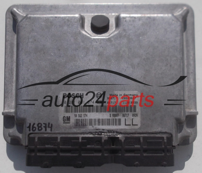 CALCULATEUR MOTEUR OPEL ASTRA VECTRA ZAFIRA 2.0 BOSCH 0 281 001 674, 0281001674, GM 90 562 574 LL, 90562574LL, 90562574 