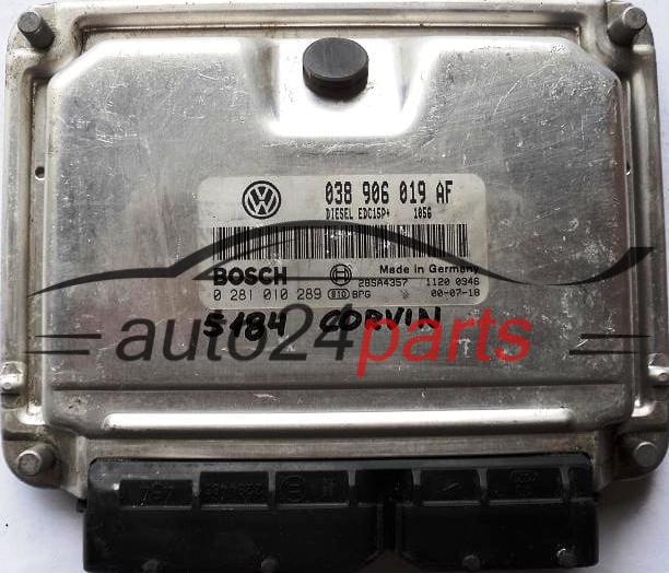 ΜΟΝΑΔΑ ΕΛΕΓΧΟΥ ΚΙΝΗΤΗΡΑ SKODA FABIA 1.9 TDI 038906019AF, BOSCH 0281010289, DIESEL EDC15P+ 1110 28SA4562