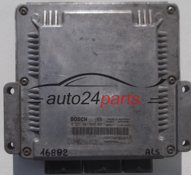 CENTRALINA MOTORE RENAULT ESPACE 2.2 DCI BOSCH 0 281 001 999, 0281001999, 7700104407, 7700114854
