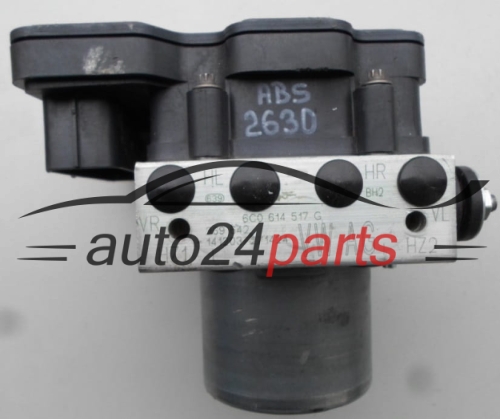 ABS PUMPE BLOCK HYDRAULIKPUMPE STEUERGERÄT VW VOLKSWAGEN SEAT SKODA 6C0 614 517 G, 6C0614517G, BOSCH 0265254602, 0265956084, 6C0907379G
