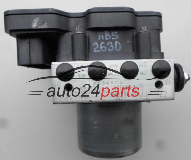 ABS PUMPE BLOCK HYDRAULIKPUMPE STEUERGERÄT VW VOLKSWAGEN SEAT SKODA 6C0 614 517 G, 6C0614517G, BOSCH 0265254602, 0265956084, 6C0907379G