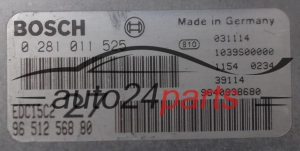 CENTRALINA MOTORE PEUGEOT 206 2.0 HDI BOSCH 0 281 011 525,  96 512 568 80