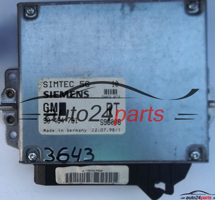 CALCULATEUR MOTEUR OPEL VECTRA SIEMENS 5WK9 074