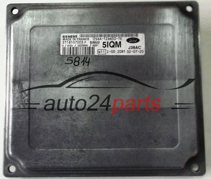 Μονάδα Ελέγχου Κινητήρα FORD FIESTA FUSION 1.6 SIEMENS S118107003 F
