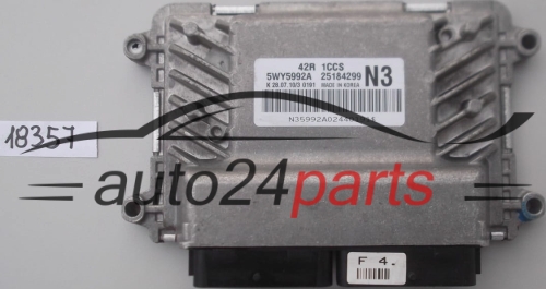 KOMPUTER STEROWNIK SILNIKA CHEVROLET AVEO 1.2 5WY5992A, 25184299, N3 