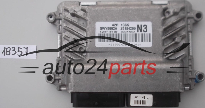 KOMPUTER STEROWNIK SILNIKA CHEVROLET AVEO 1.2 5WY5992A, 25184299, N3 
