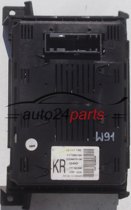 AFFICHAGE DE LA AUTORADIO OPEL ASTRA H 3 III ZAFIRA B 2 II 13111165 KR, 6236488, 62 36 488 KR 