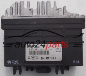 ECU CENTRALITA DE MOTOR VOLKSWAGEN GOLF BOSCH 0 261 203 186/187, 0261203186, 0261203187, 8A0 907 311 M, 8A0907311M 