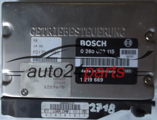 STEROWNIK SKRZYNI AUTOMATYCZNEJ BMW E34 525 2.5 TDS BOSCH 0260002115, 0 260 002 115, 1219669 1 219 669, 1219678 - 2718
