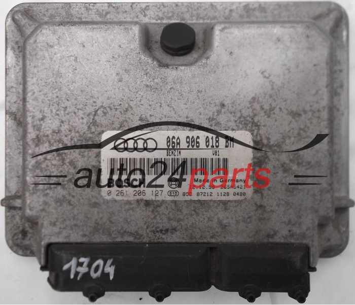 KOMPUTER STEROWNIK SILNIKA AUDI A3 1.8 AGN 06A906018BM, 06A 906 018 BM, BOSCH 0261206127, 0 261 206 127 