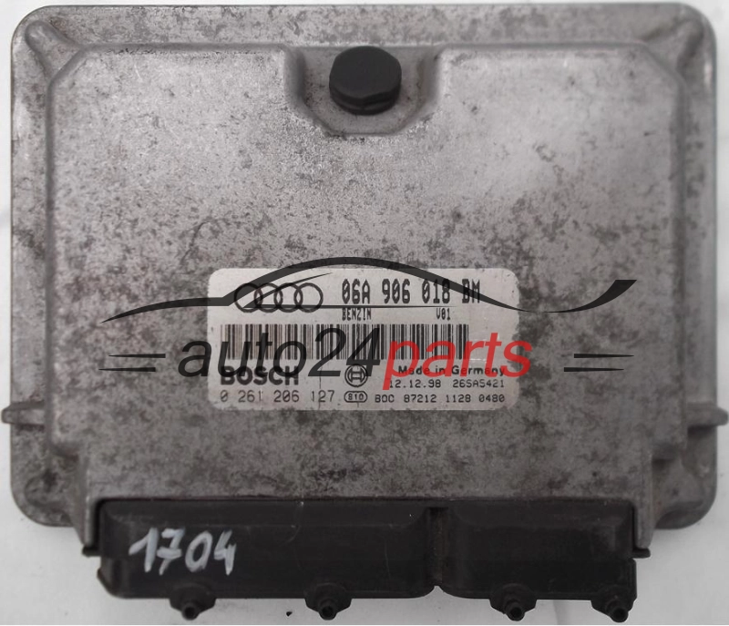 KOMPUTER STEROWNIK SILNIKA AUDI A3 1.8 AGN 06A906018BM, 06A 906 018 BM, BOSCH 0261206127, 0 261 206 127 