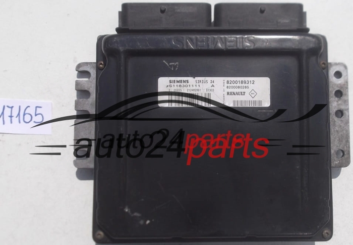 MOTORSTEUERGERÄT ECU STEUERGERAT RENAULT CLIO 1.4 SIEMENS S118301111 A, S118301111A, 8200189312, 8200080285