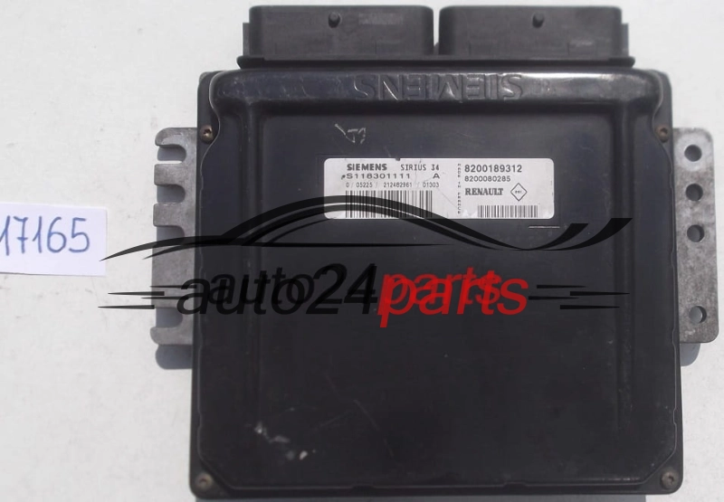 MOTORSTEUERGERÄT ECU STEUERGERAT RENAULT CLIO 1.4 SIEMENS S118301111 A, S118301111A, 8200189312, 8200080285