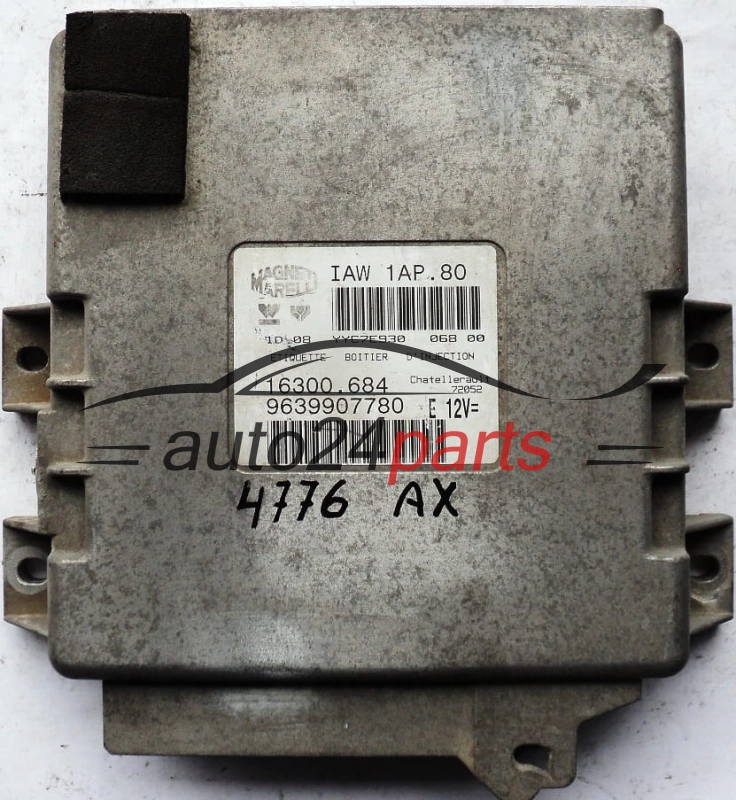 Μονάδα Ελέγχου Κινητήρα PEUGEOT 206 1.1 MAGNETI MARELLI IAW 1AP.80, IAW1AP80, 16300.684, 16300684, 9639907780 E
