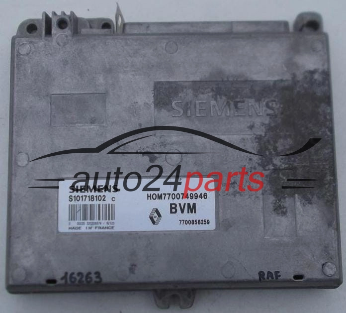 CENTRALINA MOTORE RENAULT CLIO 1.4, SIEMENS S101718102 C, S101718102C, HOM7700749946, 7700858259