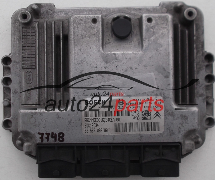 Μονάδα Ελέγχου Κινητήρα PEUGEOT 206 2.0 HDI BOSCH 0 281 011 783, 0281011783, 96 567 097 80, 9656709780, 9654490280, 1039S07241, EDC16C34 