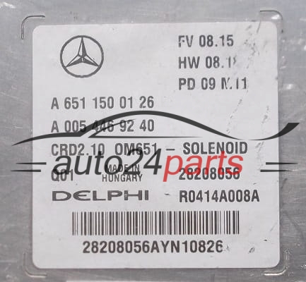 MOTORSTEUERGERÄT ECU STEUERGERAT MERCEDES W204 DELPHI R0414A008A, 28208056, A 651 150 01 26