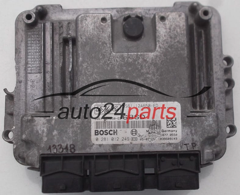 Μονάδα Ελέγχου Κινητήρα FORD FIESTA 1.6 TDCI BOSCH 0 281 012 249, 0281012249, FoMoCo 5S61-12A650-ED, 5S6112A650ED 