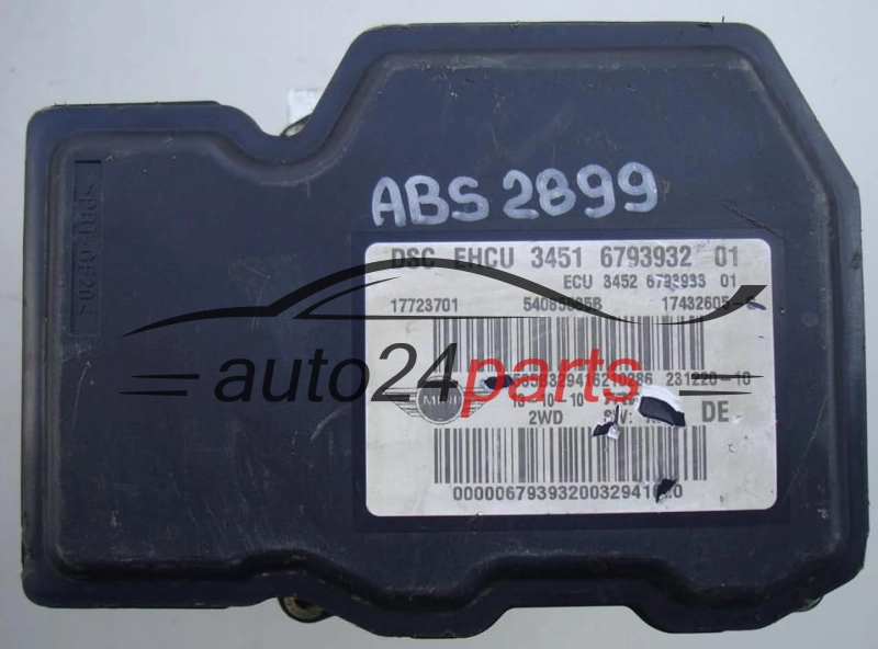 POMPE HYDRAULIQUE ET CALCULATEUR d'ABS MINI COOPER 3451 6793932 01, 3451679393201, 34516793932, 60264390